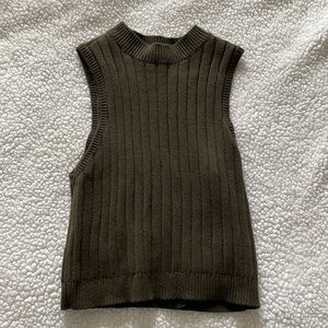 Forever 21 Green Sweater Tank Top